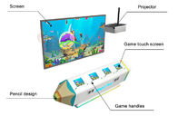 硬貨は子供VRのゲームの魔法の塗る魚の相互ゲーム・マシンを作動させた