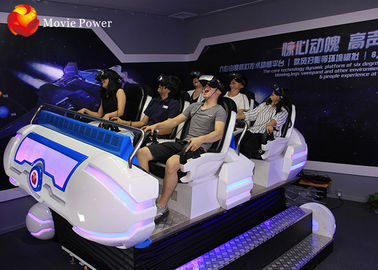 ヘッドホーンの青/白い色の多座席9Dシミュレーターの仮想世界のシミュレーター
