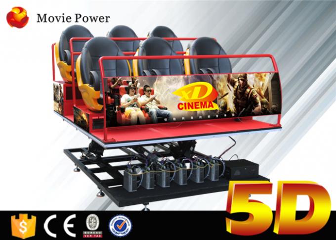動きの座席が付いている電気システム 5D 映画館装置の動きのシミュレーター 5D の動きの劇場 0
