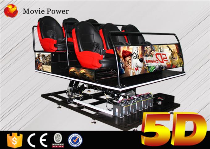 魅力的な 5d 動きのシミュレーションの映画館の小型宇宙船 6 は動きの椅子が付いている 5D 映画館の Oculus の切れ間をつけます 0