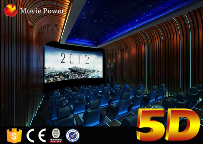 テーマ パークに普及した 100 つの座席電気システムおよび特殊効果の装置 100 平方メートルの 4D の映画館 0