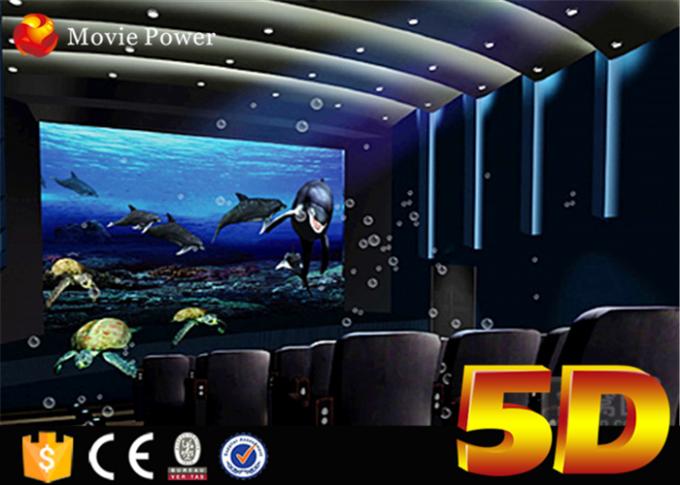 ローカル製造 4D の劇場システム大きい曲げられたスクリーンおよび雨泡雪の効果 0