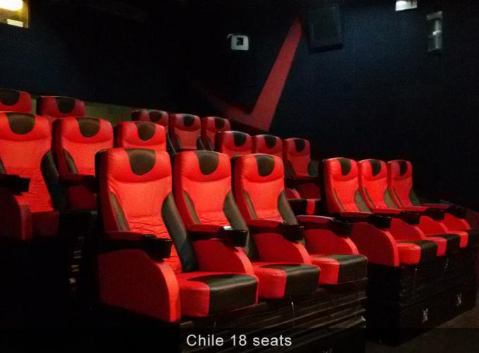 黒く/白く/赤い座席4D映画館、遊園地のためのバーチャル リアリティ装置 0