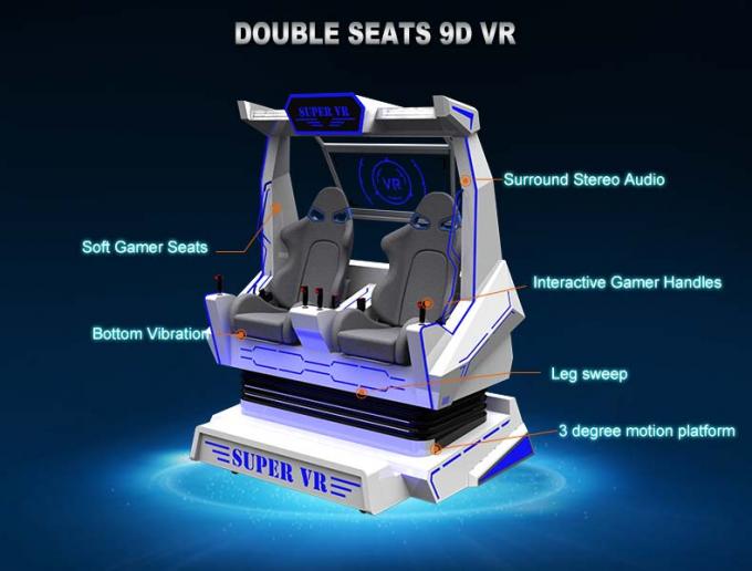 2電気システム/DPVR E3ヘルメットが付いている座席VR卵9Dの映画館のシミュレーター 0