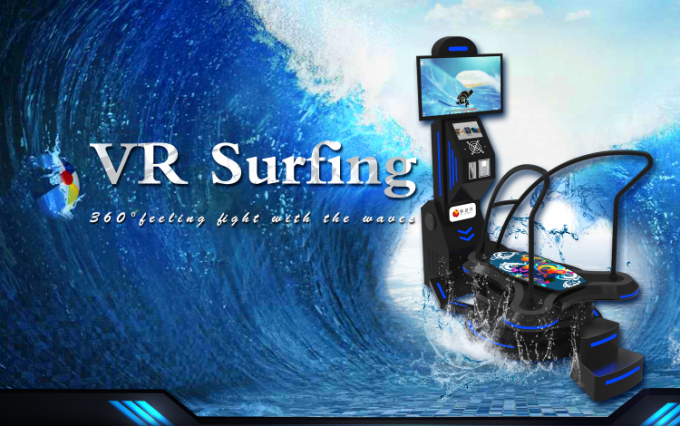 9D VRのサーフの動きのシミュレーターの相互催し物のゲームを立てる黒い及び青 0