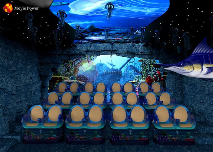 テーマ パークのための小型海洋の主題の特殊効果4D映画映画館システム装置 0