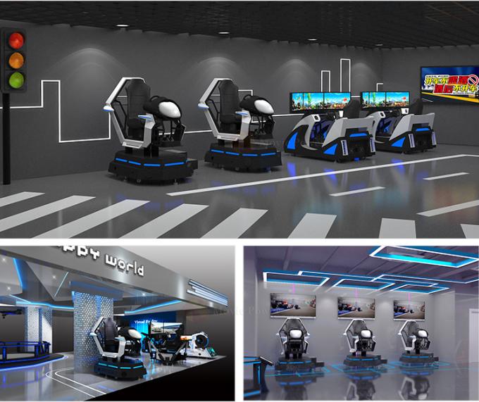 9Dシミュレーターのゲームのシミュレーターを競争させる電気プラットフォーム・カーを競争させる屋内運動場車VR 1