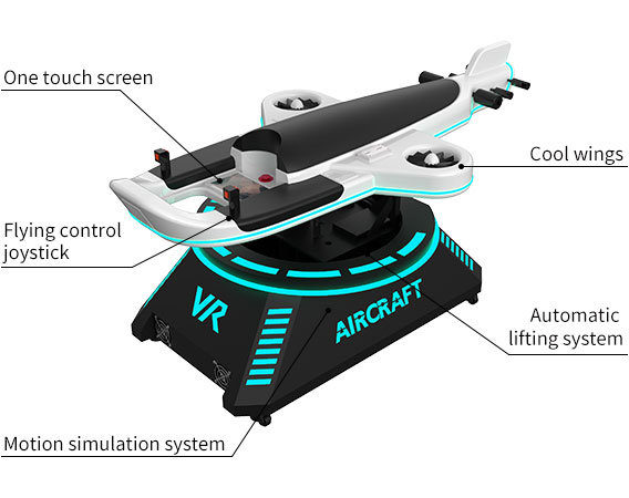 硬貨によって作動させる娯楽施設VRのシミュレーター飛行ゲーム・マシン 2