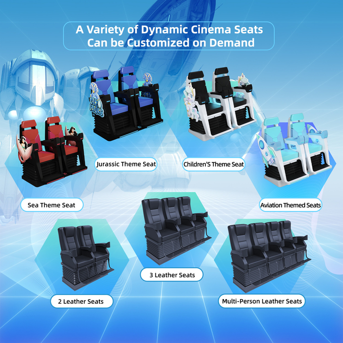 VR映画システムサプライヤー モーション・シネマ・チェア 設備 4d 5d 7d 9d 6d 多席シアター 5