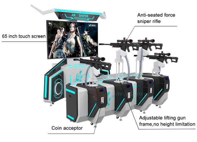 4人のプレイヤーARスナイパー コイン操作 アークードゲーム 銃撃機 ARゲーム機器 3