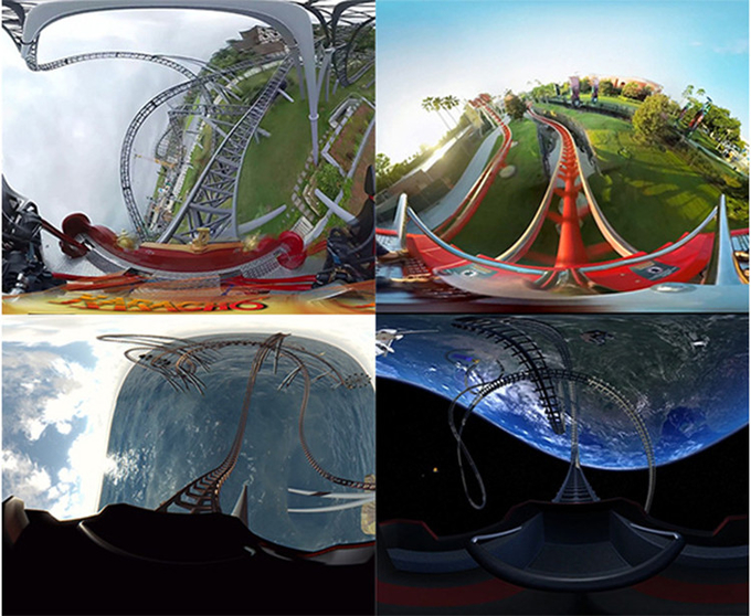 3D 9D VRの映画館のバーチャル リアリティのジェット コースター360の回転Vrの椅子の飛行シミュレータのゲーム・マシン 2