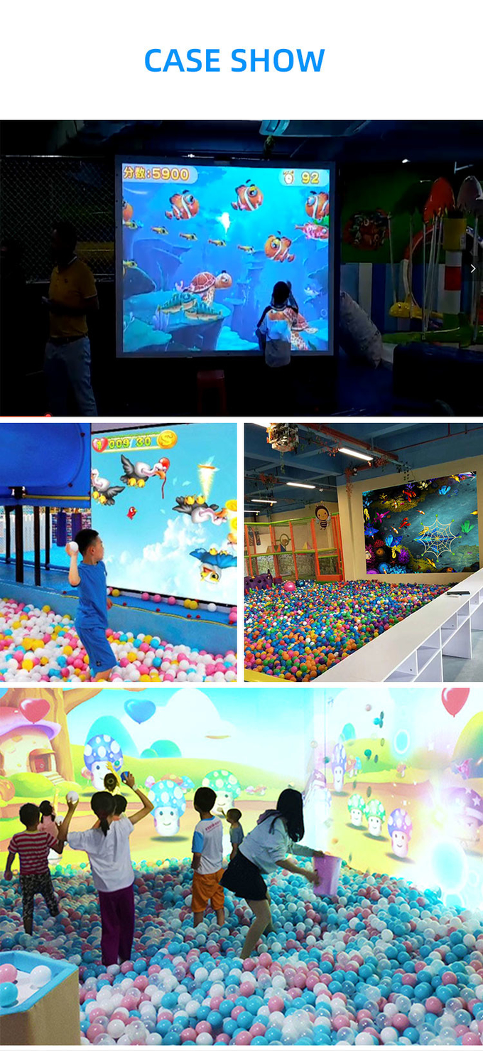大床壁投影ゲーム キッズ 室内遊び場 パーク 3D インタラクティブなボールゲーム キッズ 7