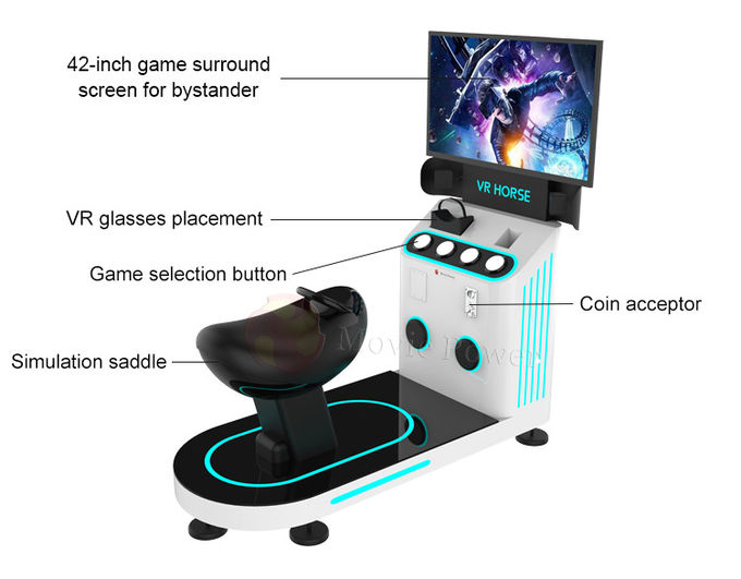相互9D VRの乗馬は、9D映画館VR HTC Viveのゲーム・マシンの子供の競馬に乗ります 0