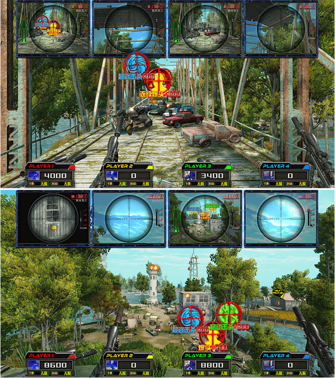 インタラクティブ・インドアVR 射撃ゲーム アークード・マシン 4 プレイヤー 遊園地 1