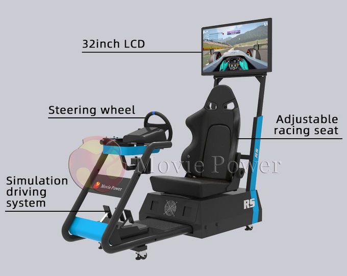 シミュレーターの自動車運転のシミュレーションの座席を競争させるショッピング モールの催し物VR 1