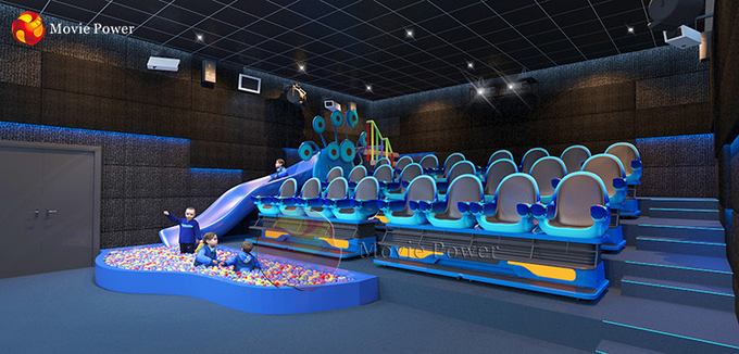 催し物5Dのシミュレーターの映画館システム動きの椅子VR装置の主題5Dの映画館 0