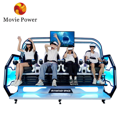 テーマパーク ローラーコースター 9d Vr シミュレーター 4 プレイヤー アーケードマシン 9d Vr チェア 映画