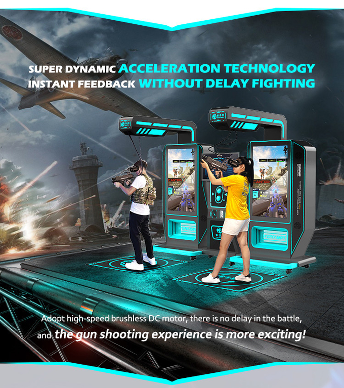仮想現実室内 9d VR アーケード 射撃ゲームマシン kat VR スーパー 2 プレイヤー 銃シミュレーター ショッピングモール 2