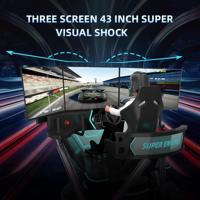 6 ドフ 水力レースシミュレーター VR ゲーム 仮想現実 3 スクリーン F1 レースシミュレーター 5