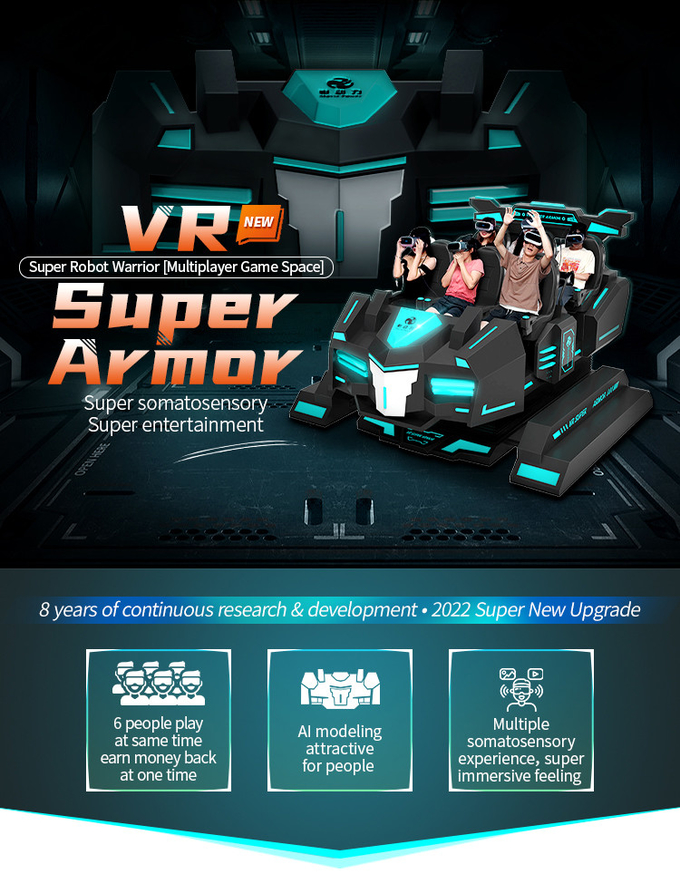 6席 9d VR映画 アークード バーチャルリアリティ ローラーコースター VR機器 0